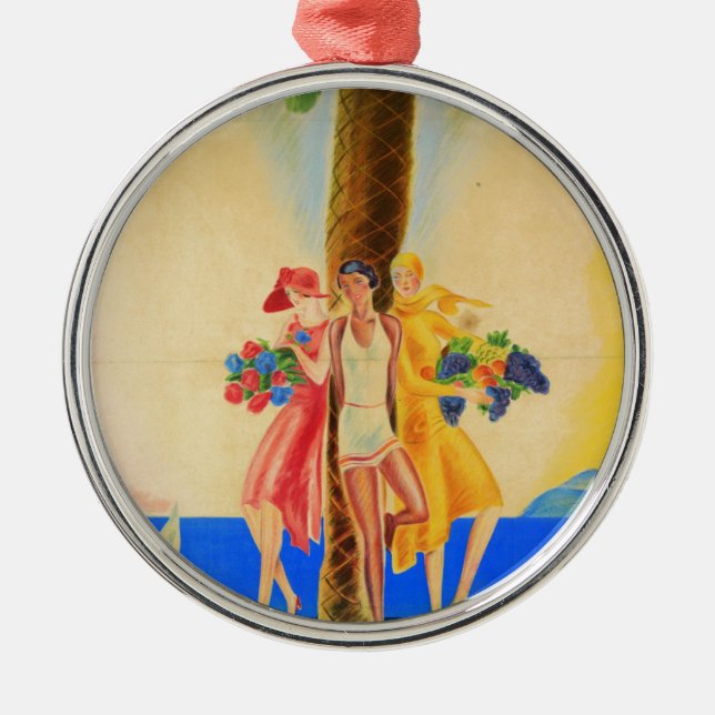 Adorno Metálico Viajes franceses de Cannes de época (Frente)