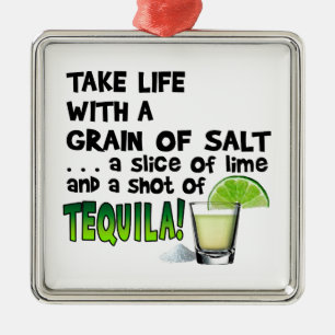 Adorno Metálico ¡Vida, cal, sal, TEQUILA! Humor del cóctel