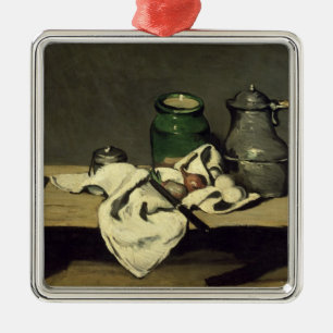 Adorno Metálico Vida con una caldera, c.1869 de Paul Cezanne el
