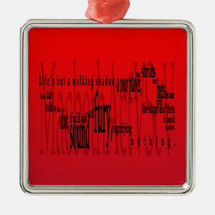 Adorno Metálico "Vida pero una sombra que camina" Macbeth