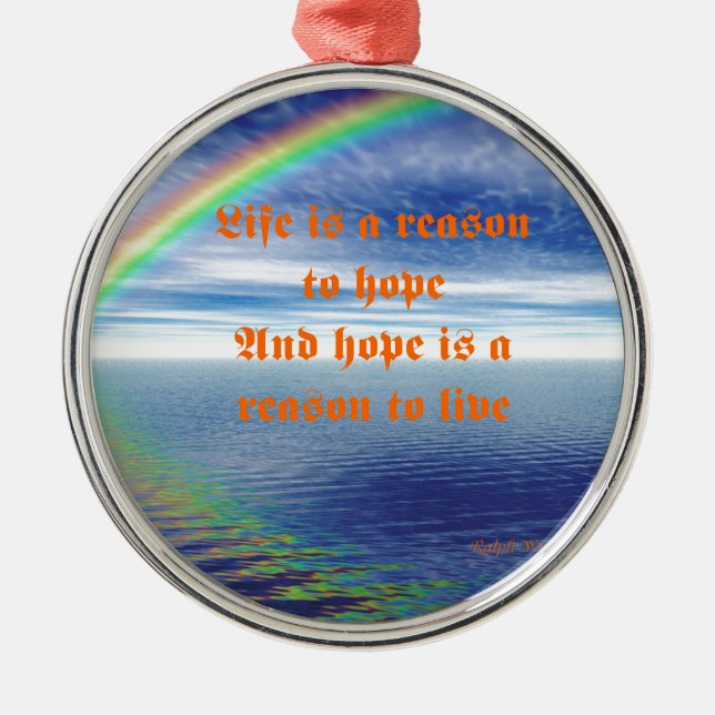 Adorno Metálico Vida y esperanza (Frente)