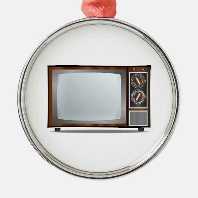 Adorno Metálico Vieja Televisión (Frente)