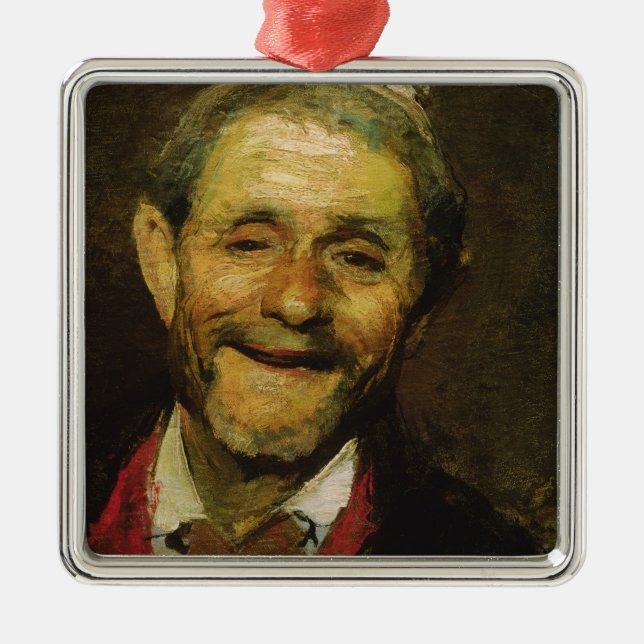 Adorno Metálico Viejo hombre que ríe, 1881 (Frente)