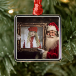 Adorno Metálico Viejo Mundo Santa | Añadir tu foto | Navidades de 