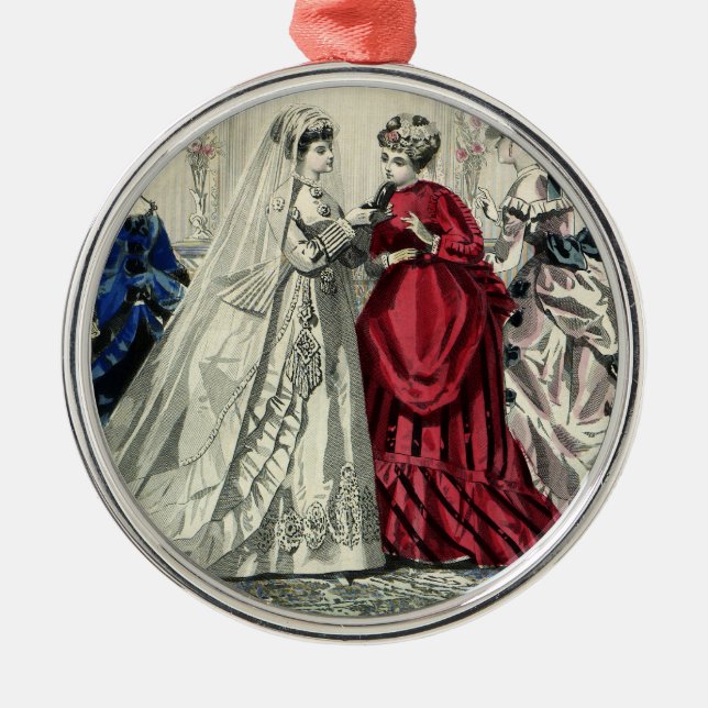 Adorno Metálico Viejo retrato de novia del Partido de la Boda Vict (Frente)