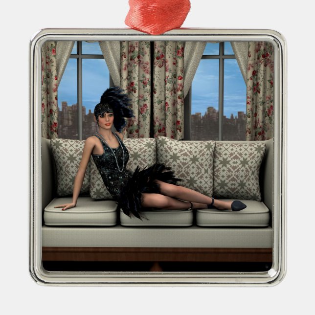 Adorno Metálico Viejo Retro 20 años 30 (Frente)