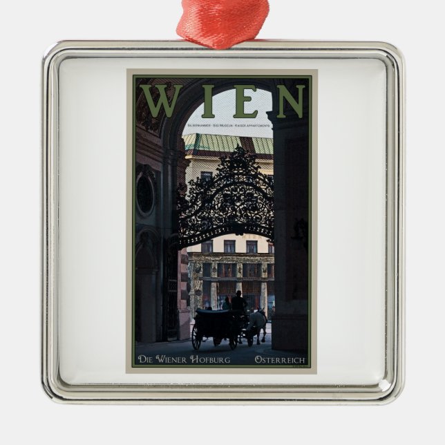 Adorno Metálico Viena - carro del caballo (Frente)