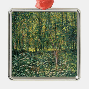Adorno Metálico Vincent van Gogh Árboles y subcrecimiento, 1887
