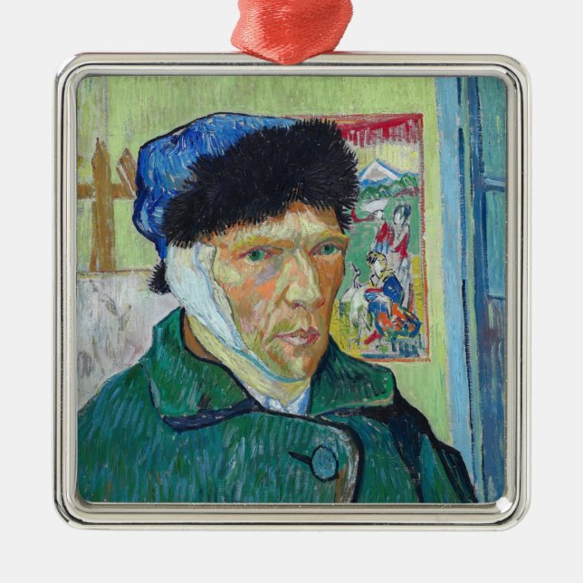 Adorno Metálico Vincent van Gogh - Autorretrato con oreja vendada (Frente)