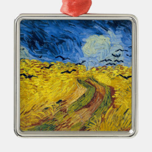 Adorno Metálico Vincent van Gogh - Campo de trigo con cuervos