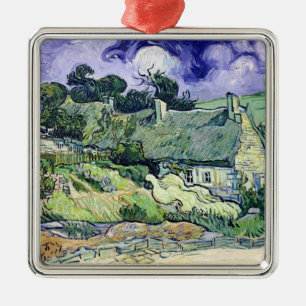 Adorno Metálico Vincent van Gogh Casas de campo con paja en Corde