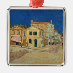 Adorno Metálico Vincent van Gogh - La Casa Amarilla / La Calle