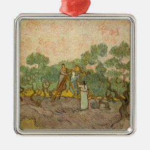 Adorno Metálico Vincent van Gogh - Mujeres recolectando aceitunas