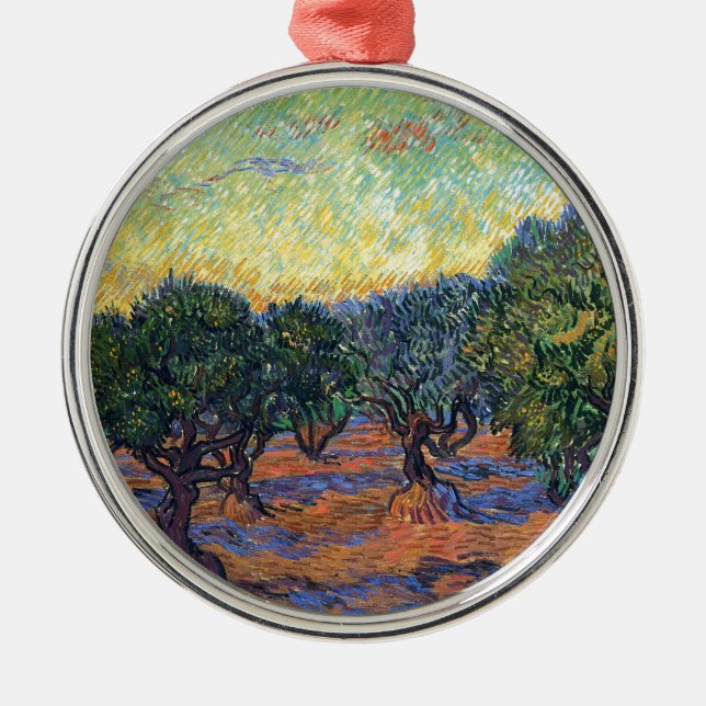 Adorno Metálico Vincent Van Gogh Olive Grove Impresionsionism Art (Frente)