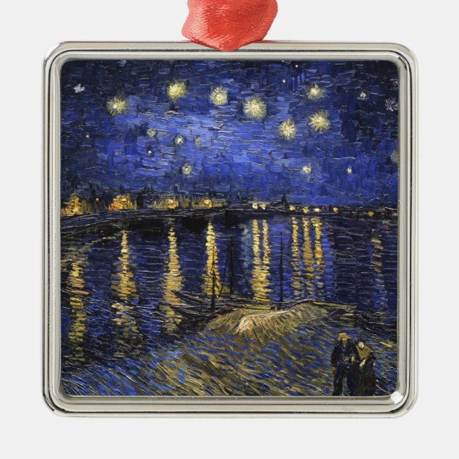 Adorno Metálico Vincent Van Gogh Starry Night Sobre El Ródano (Frente)