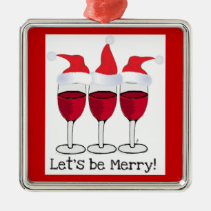 ADORNO METÁLICO VINOS ROJOS CON SANTA OATES