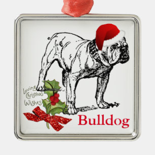 Adorno Metálico Vintage Bulldog 'Glitter' Bow Customize It