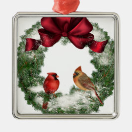 Adorno Metálico Vintage Christmas Wreath