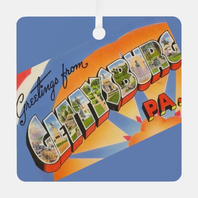 Adorno Metálico Vintage Gettsyburg PA (Anverso)