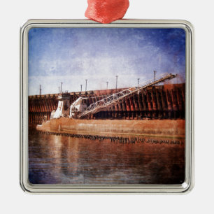 Adorno Metálico Vintage Great Lakes Freighter