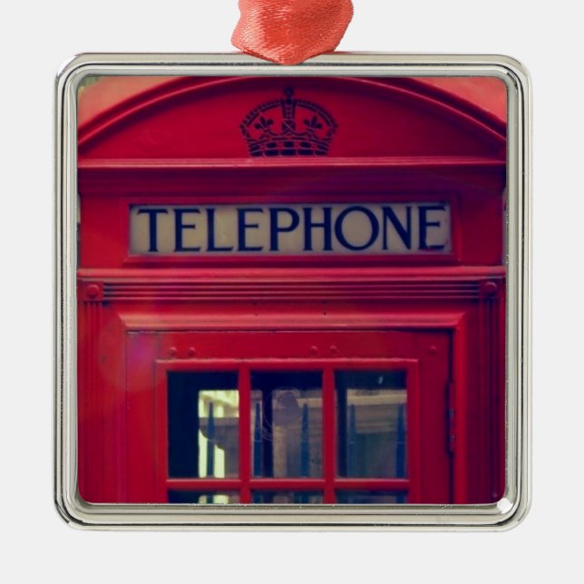 Adorno Metálico Vintage London City Red Public Telepoth (Frente)