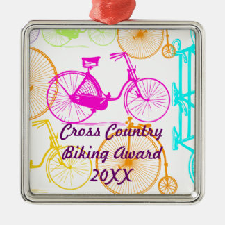Adorno Metálico Vintage Moderno Bicicleta Color brillante Patrón d