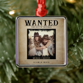 Adorno Metálico Vintage Photo Wanted Poster Bodas Navidades