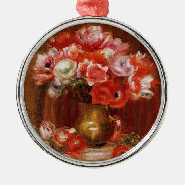Adorno Metálico Vintage Pierre-Auguste Renoir Anemones (Frente)