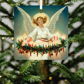 Adorno Metálico Vintage Retro Victorian Christian Christmas Angel