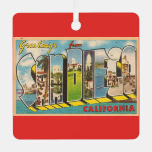 Adorno Metálico Vintage San Diego CA Ornament