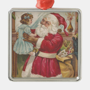 Adorno Metálico Vintage Santa