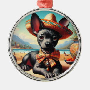 Adorno Metálico Vintage Xoloitzcuintle