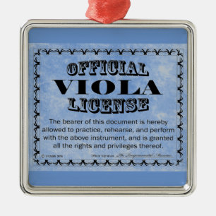 Adorno Metálico Viola License Ornament Metalizado