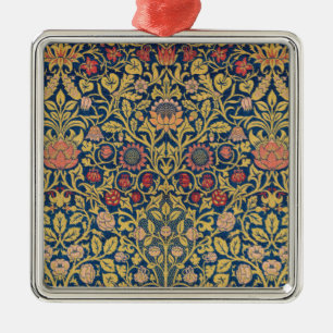 Adorno Metálico Violeta brillante y Columbina (por William Morris