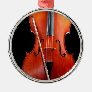 Adorno Metálico Violoncelo clásico en negro