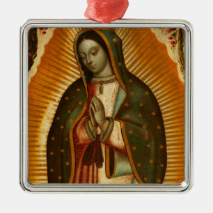 Adorno Metálico Virgen de Guadalupe Nuestra Señora Madre María