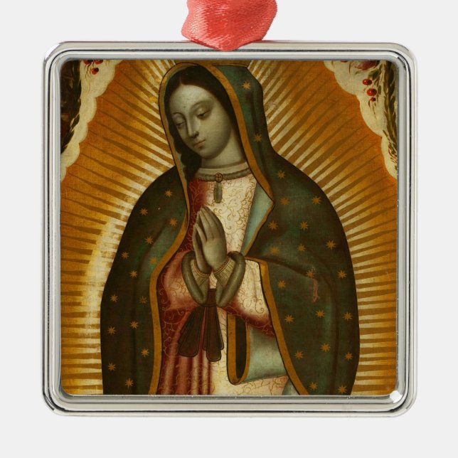 Adorno Metálico Virgen de Guadalupe Nuestra Señora Madre María (Frente)
