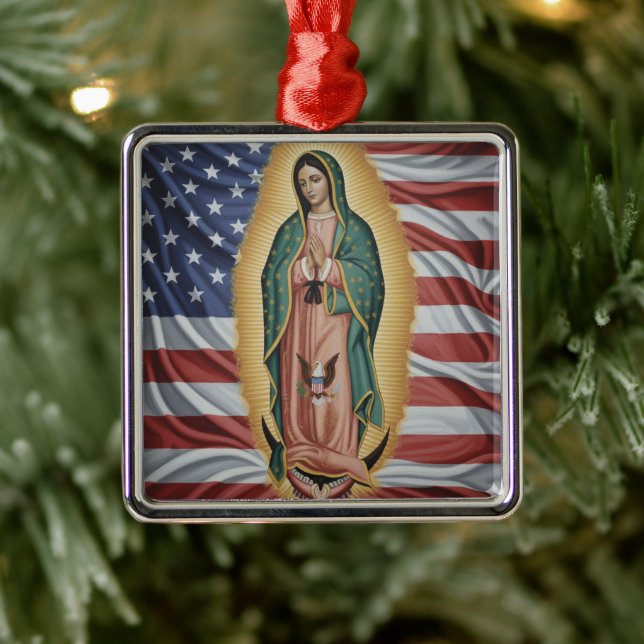 Adorno Metálico Virgen de Guadalupe - USA (Árbol)