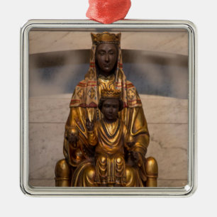 Adorno Metálico Virgen de Montserrat Moreneta España