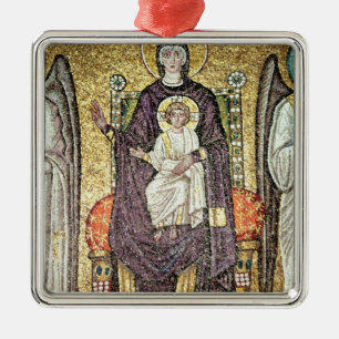 Adorno Metálico Virgen y niño
