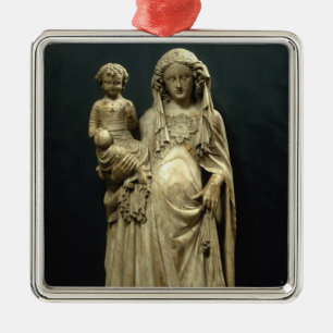 Adorno Metálico Virgen y niño, c.1375 (alabastro)
