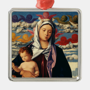 Adorno Metálico Virgen y Niño de Bellini Alta Fidelidad Arte Fino