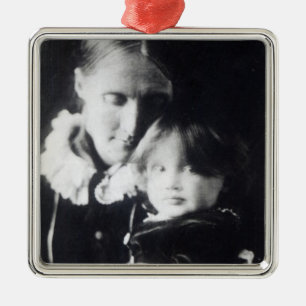 Adorno Metálico Virginia Woolf, con su madre Julia, 1884