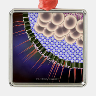 Adorno Metálico Virus de herpes