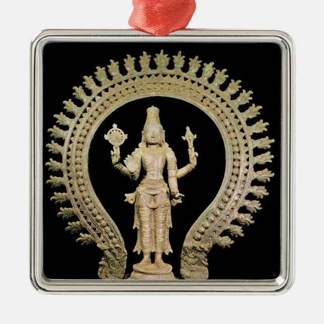Adorno Metálico Vishnu, último Chola (Frente)