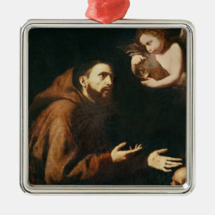 Adorno Metálico Vision de St Francis de Assisi