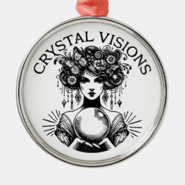 Adorno Metálico Visiones De Cristal Mujer Mística Vintage Camiseta