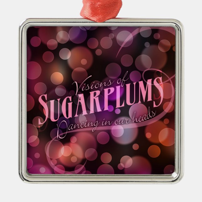 Adorno Metálico Visiones del día de fiesta de los Sugarplums (Frente)