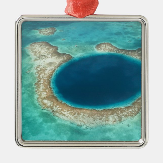 Adorno Metálico Vista aérea de Blue Hole, anclada en velero (Frente)