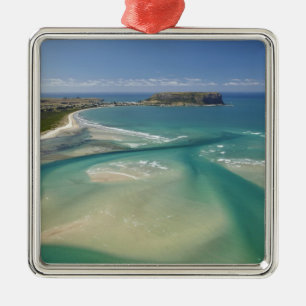 Adorno Metálico Vista aérea de estuario, bahía de Sawyer, Stanle